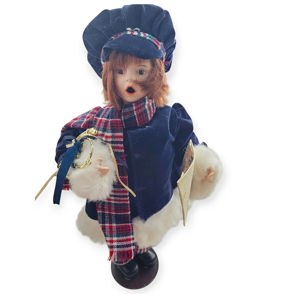 Holiday Boy Christmas   Caroler Doll